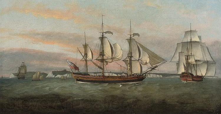 Francis Holman The three-masted merchantman Spain oil painting art